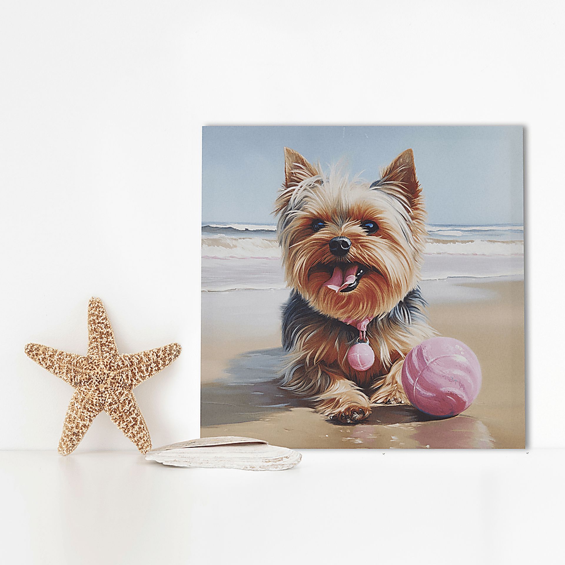 Yorkie Beach Days Blue Wall Decor - Image 2