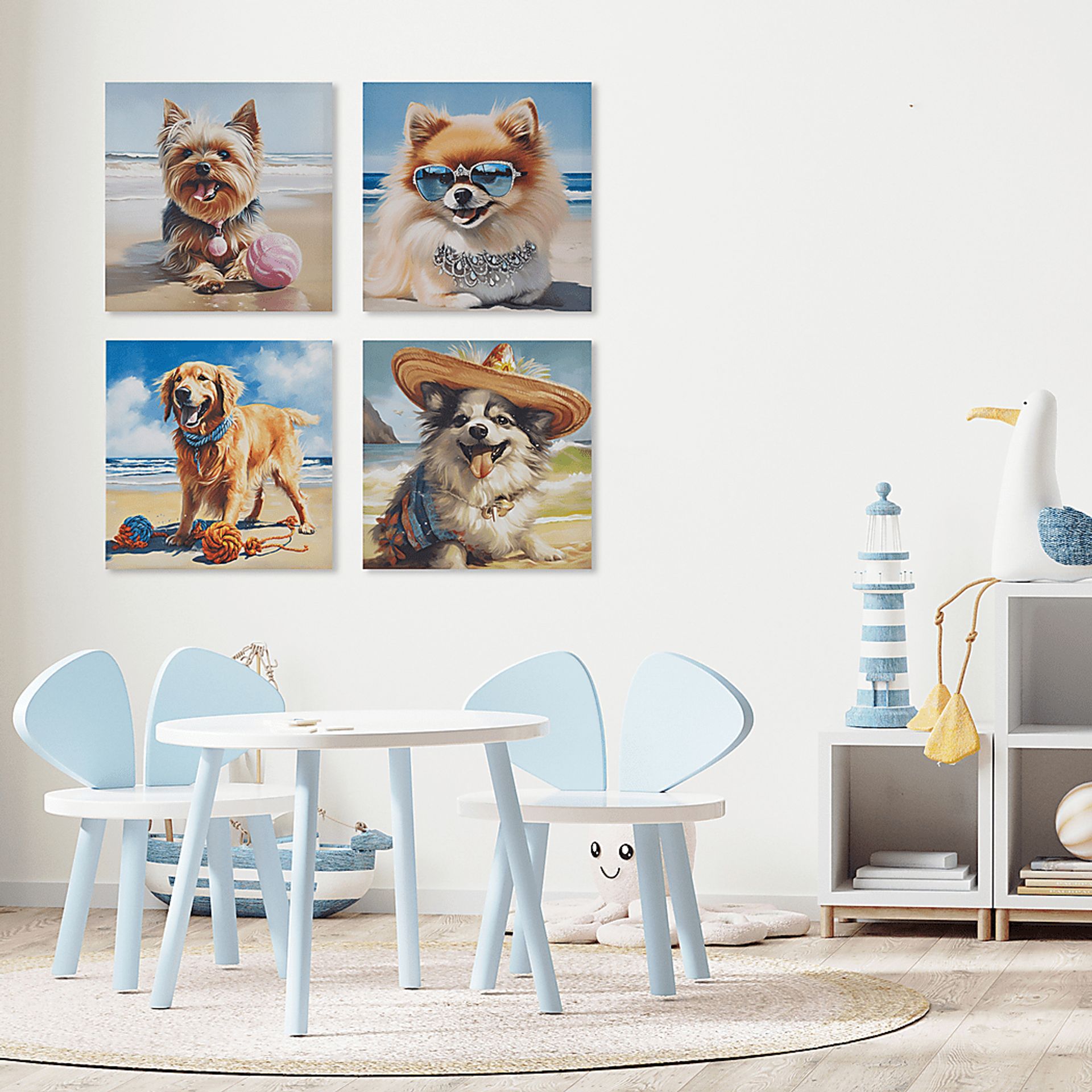 Yorkie Beach Days Blue Wall Decor - Image 4