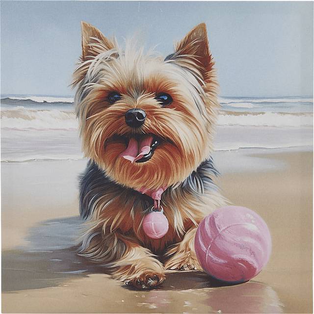 Yorkie Beach Days Blue Wall Decor - Thumbnail - Image 1