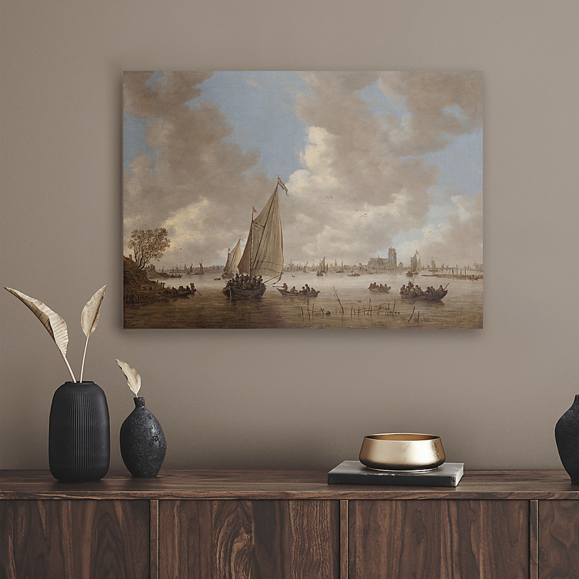 Yorkridge Taupe Canvas Wall Art - Image 2