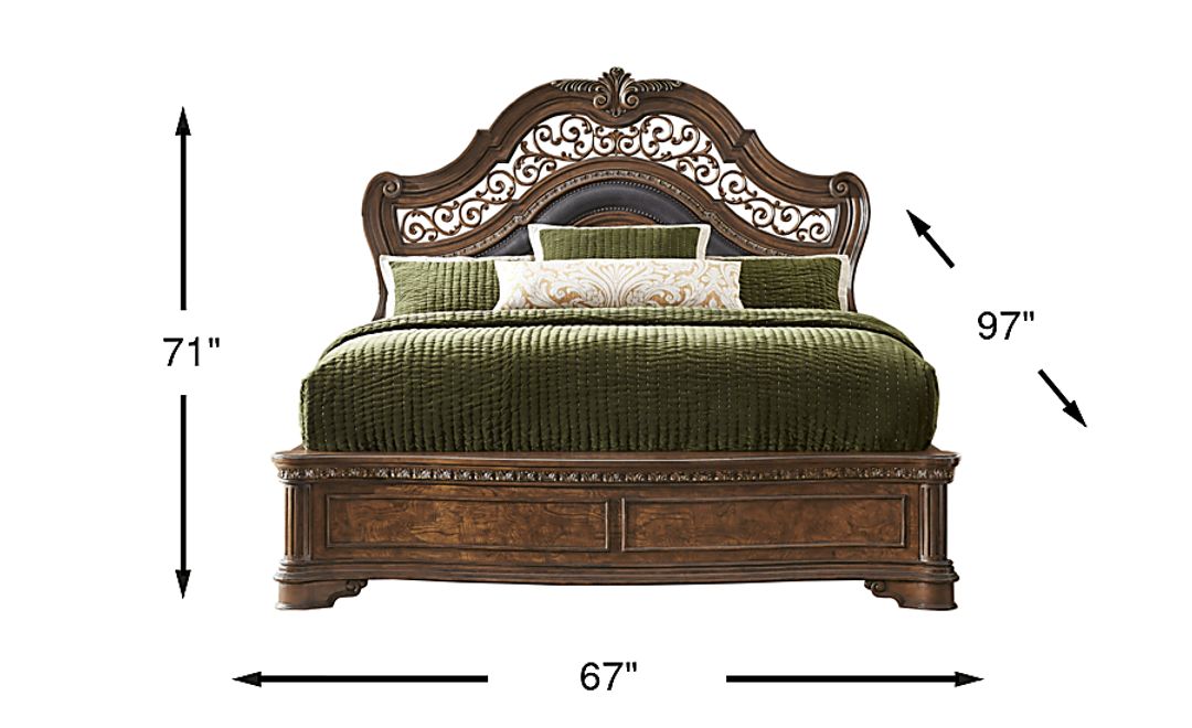 Yorkshire Manor Brown 3 Pc Queen Panel Bed
