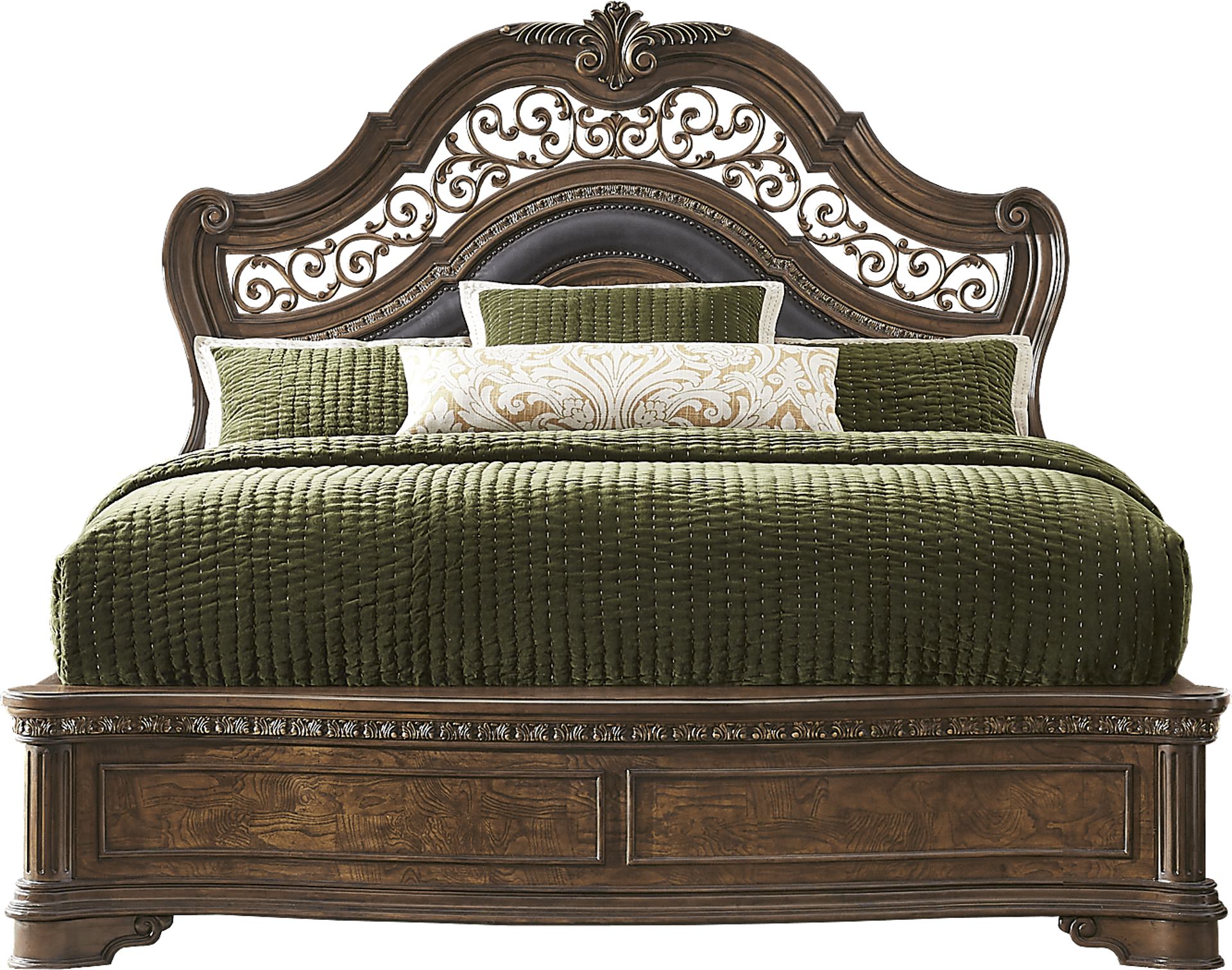 Yorkshire Manor Brown 3 Pc Queen Panel Bed - Image 1