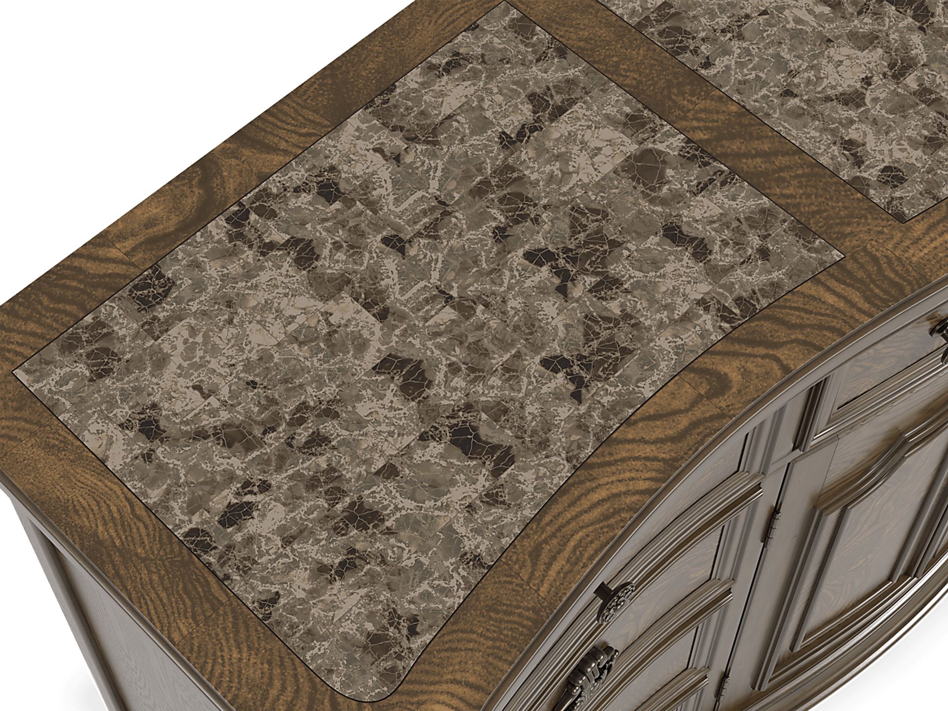 Yorkshire Manor Brown 7 Pc King Panel Bedroom - Image 7
