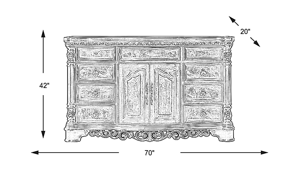 Yorkshire Manor Brown Dresser