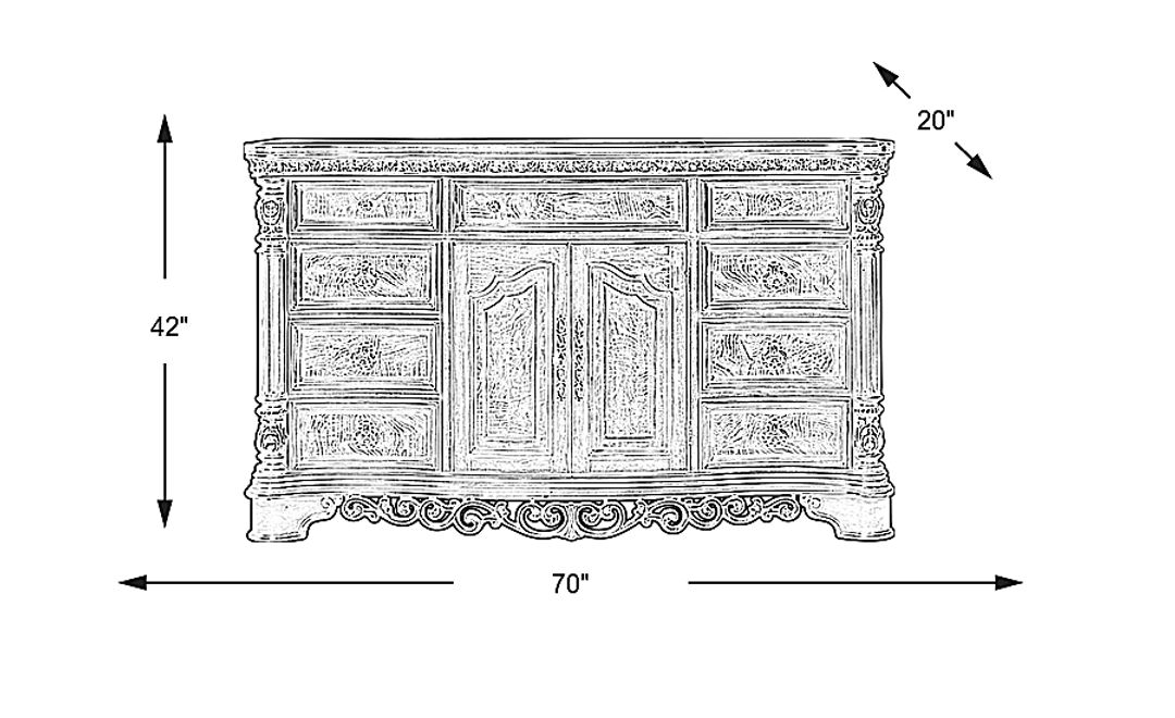 Yorkshire Manor Brown Dresser