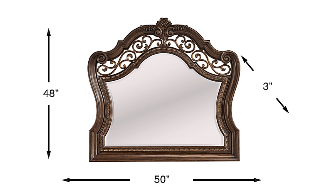 Yorkshire Manor Brown Mirror