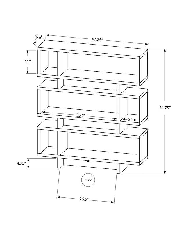 Yorkwood Black Bookcase - Thumbnail - Image 4