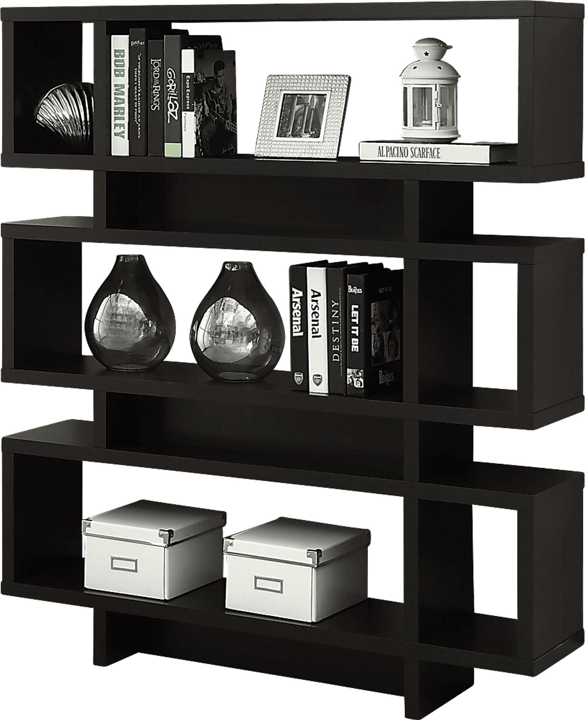 Yorkwood Cappuccino Dark Wood Bookcase Rooms to Go