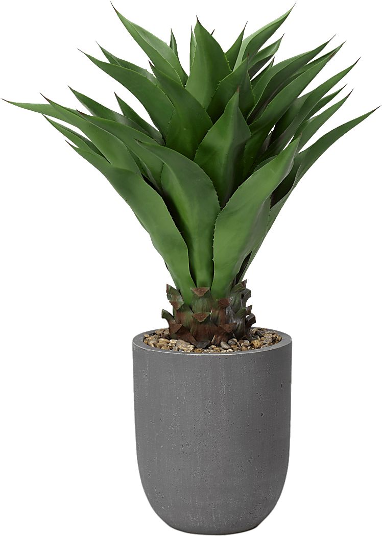 Yoro Green 36 in. Artificial Sisal Tree in Gray Planter