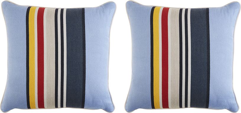 Yosemite Stripe Sky Indoor/Outdoor Accent Pillow, Set of 2