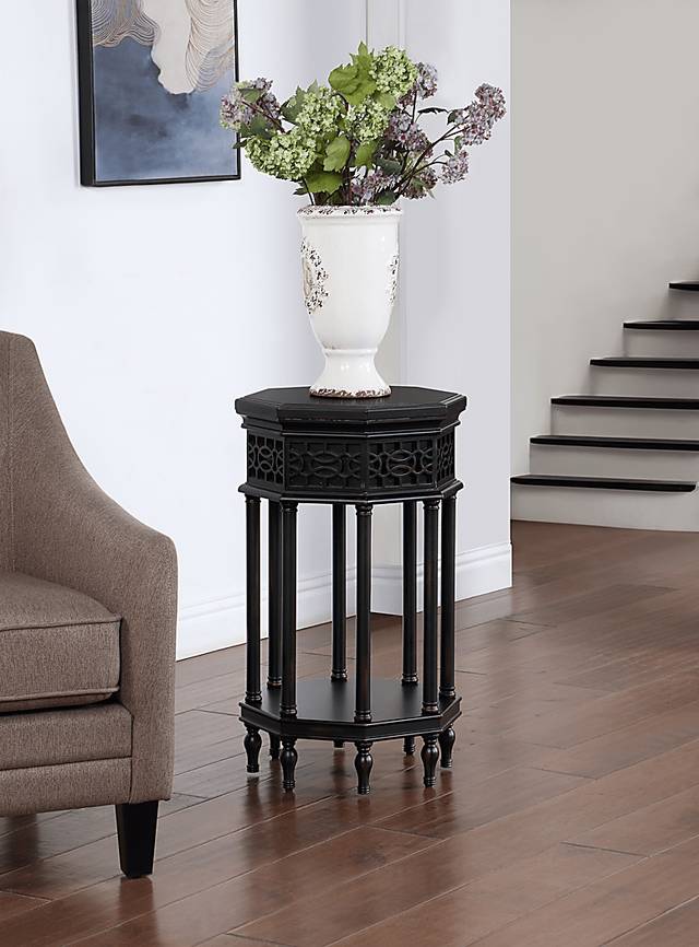 Yosida Black Accent Table - Thumbnail - Image 2