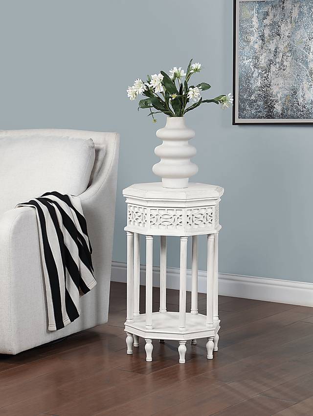 Yosida White Accent Table - Thumbnail - Image 2