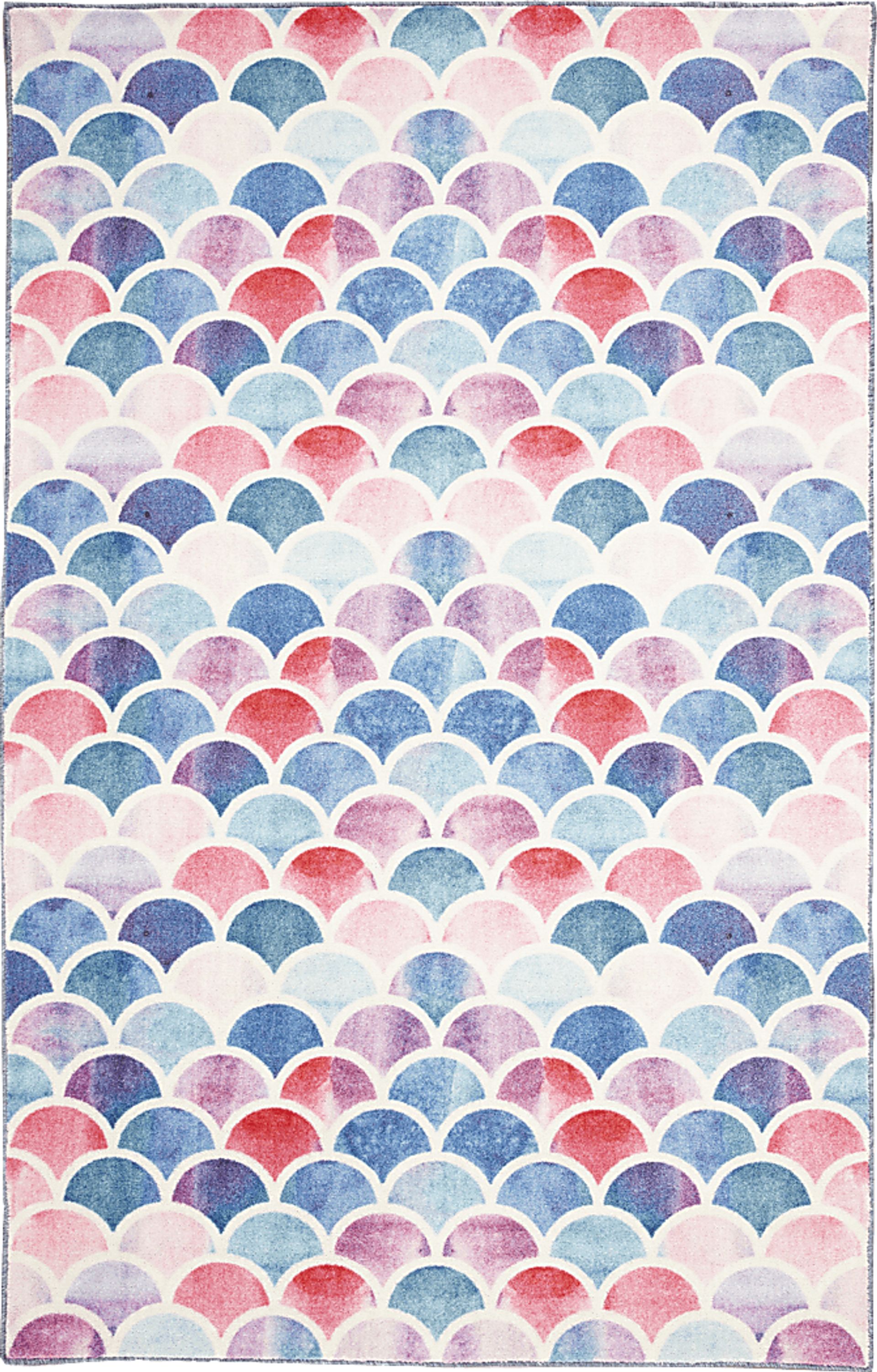 Kids Sweet Waves Pink 8' x 10' Rug - Image 1