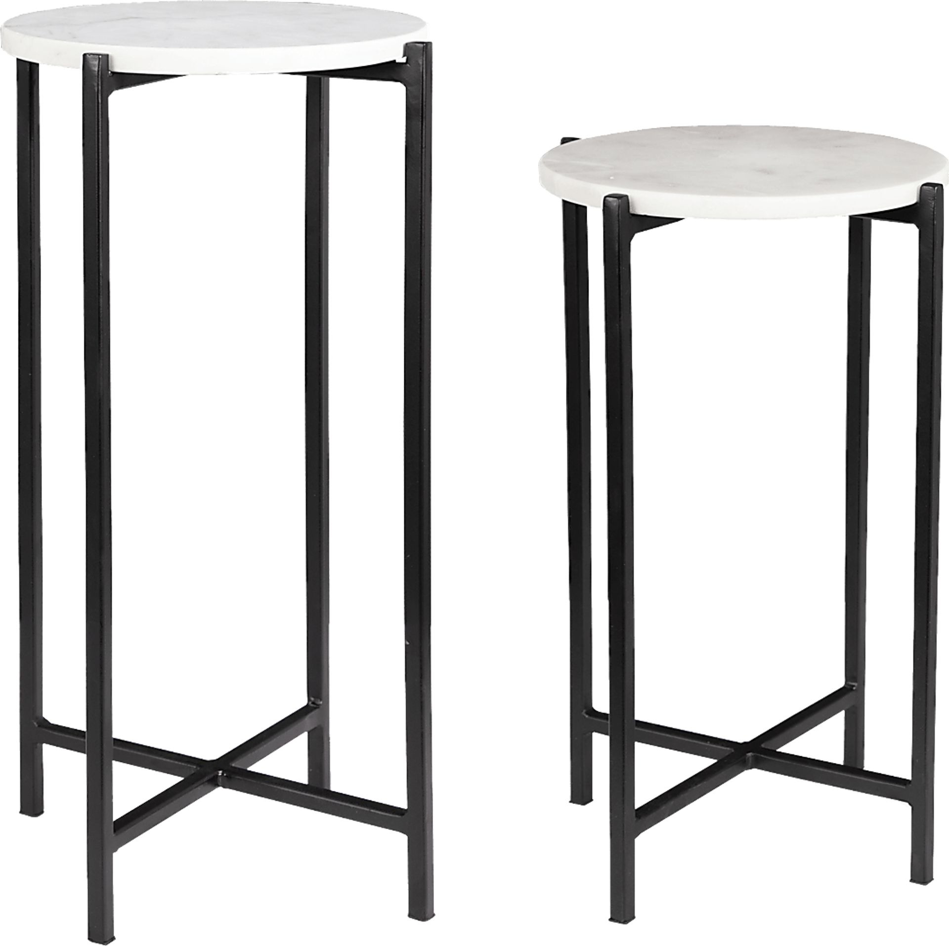 Yrenea White Nesting Table, Set of 2 - Image 1