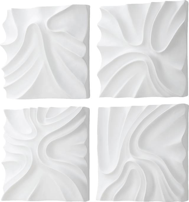 Yuaher White Wall Decor, Set of 4 - Thumbnail - Image 4
