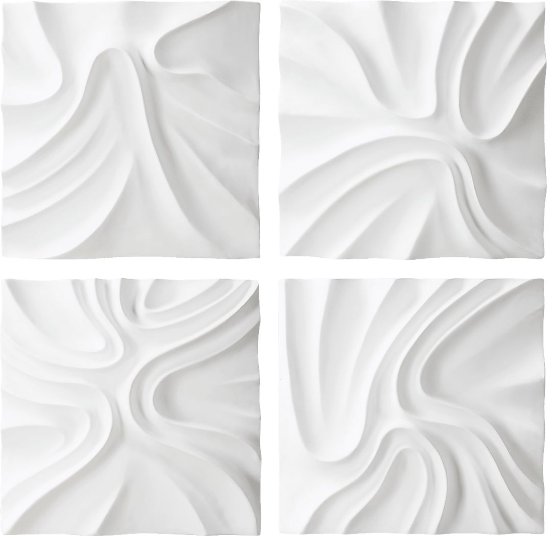 Yuaher White Wall Decor, Set of 4
