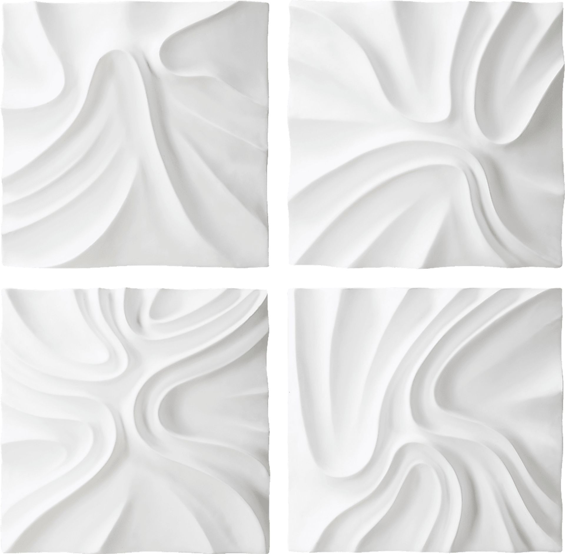 Yuaher White Wall Decor, Set of 4 - Image 1