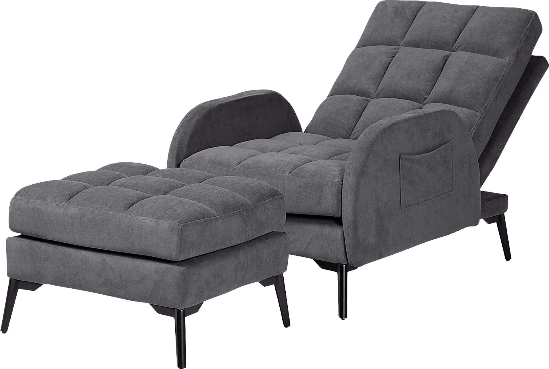 Yupon Gray Accent Chair & Ottoman - Image 2