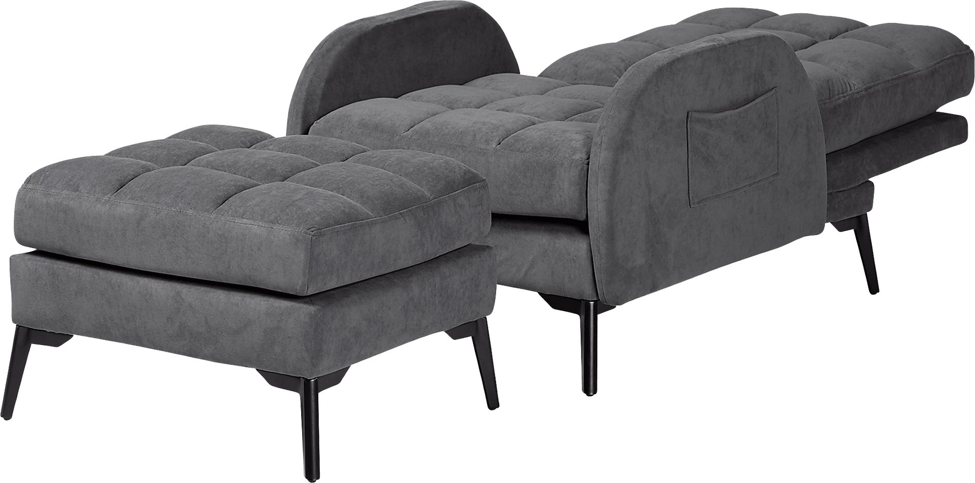 Yupon Gray Accent Chair & Ottoman - Image 3