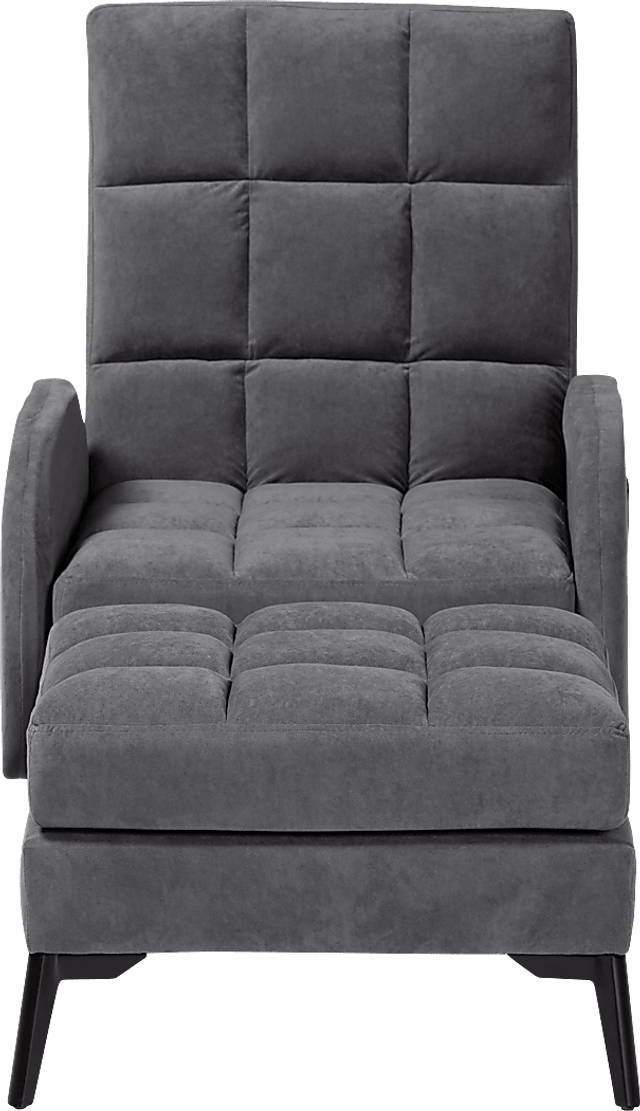 Yupon Gray Accent Chair & Ottoman - Thumbnail - Image 4