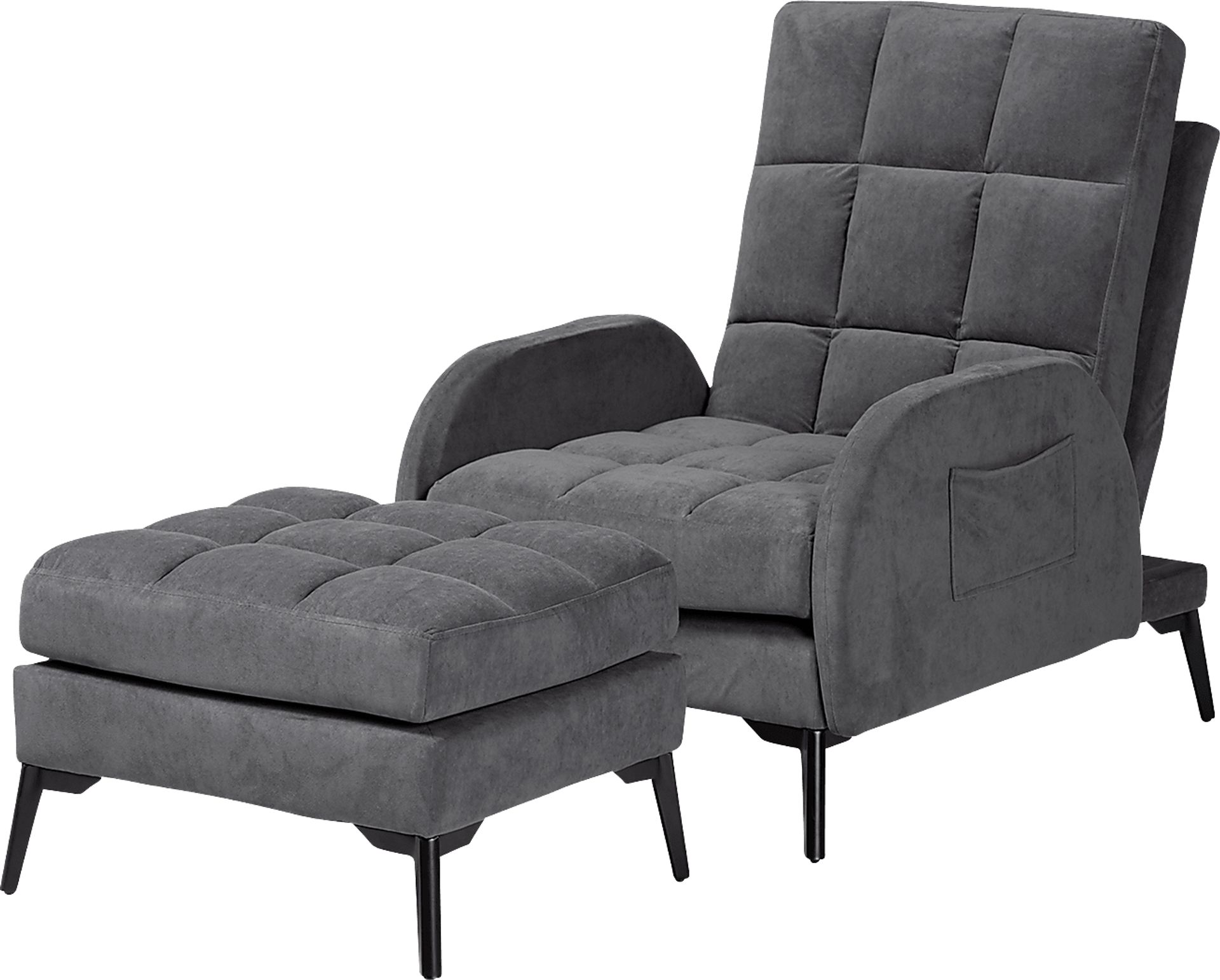 Yupon Gray Accent Chair & Ottoman - Image 1