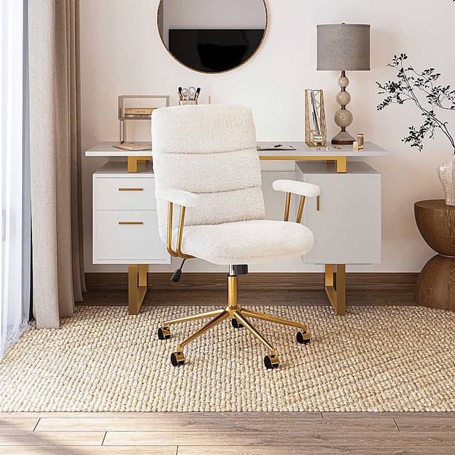 Yvoria White Office Chair - Thumbnail - Image 2