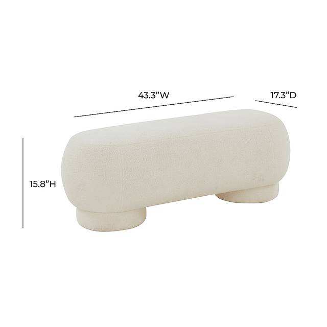 Zacate Cream Ottoman - Thumbnail - Image 6