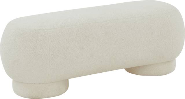 Zacate Cream Ottoman - Thumbnail - Image 1