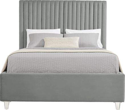 Zada Gray 3 Pc King Upholstered Bed