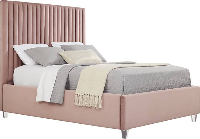 Zada Pink 3 Pc King Upholstered Bed - Thumbnail - Image 2