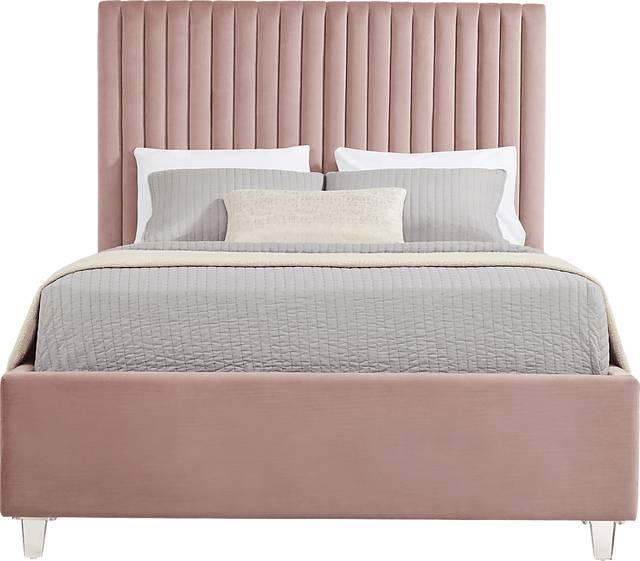 Zada Pink 3 Pc King Upholstered Bed - Thumbnail - Image 1