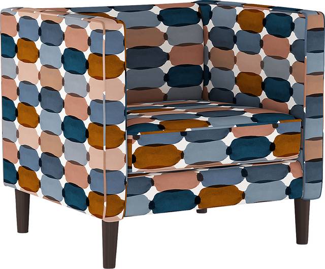 Zador Blue Accent Chair - Thumbnail - Image 1