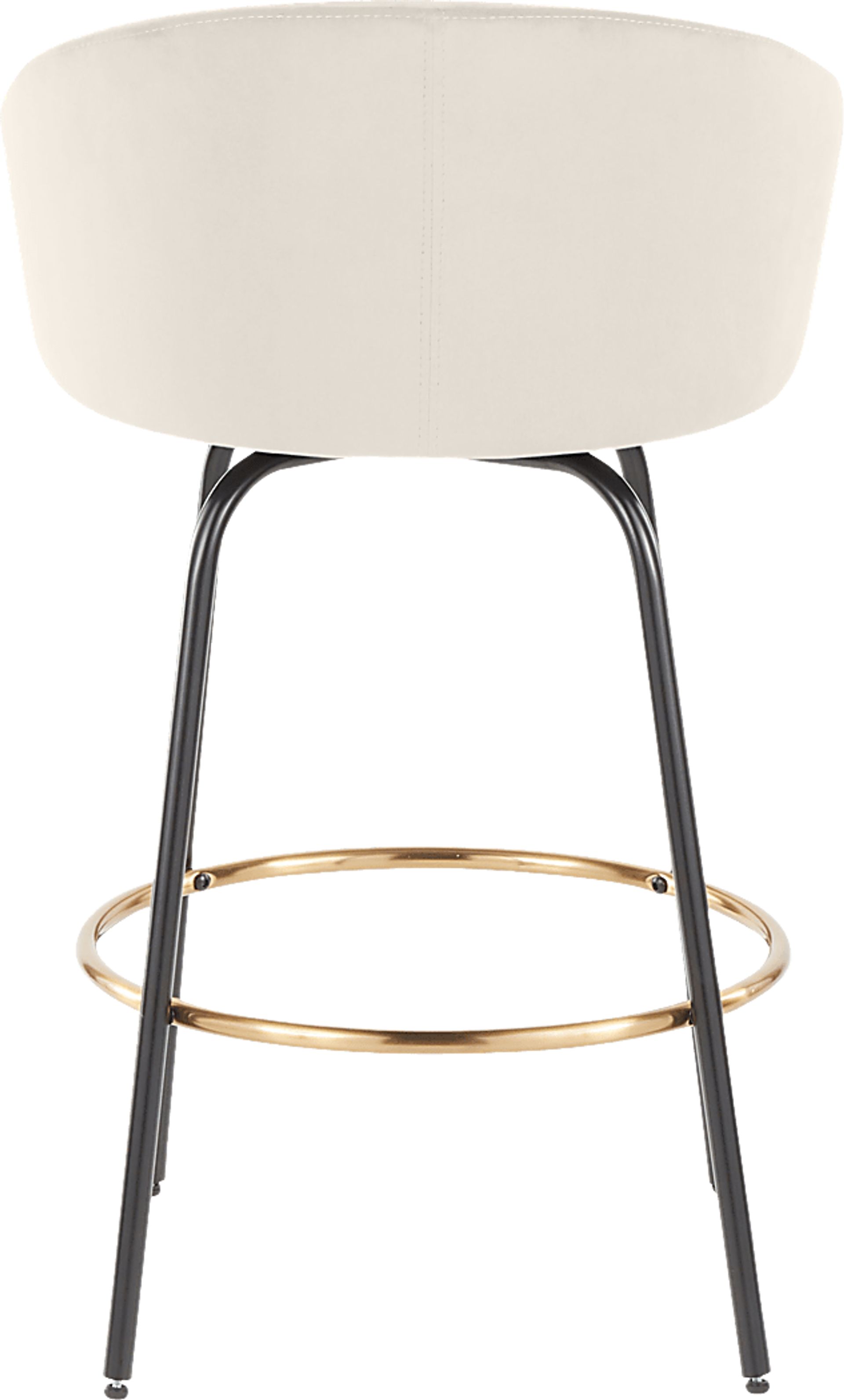 Zaharias Cream Swivel Counter Height Stool, Set of 2 - Image 6
