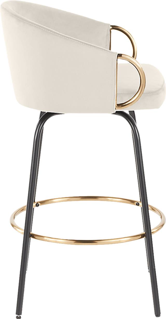 Zaharias Cream Swivel Counter Height Stool, Set of 2 - Thumbnail - Image 8