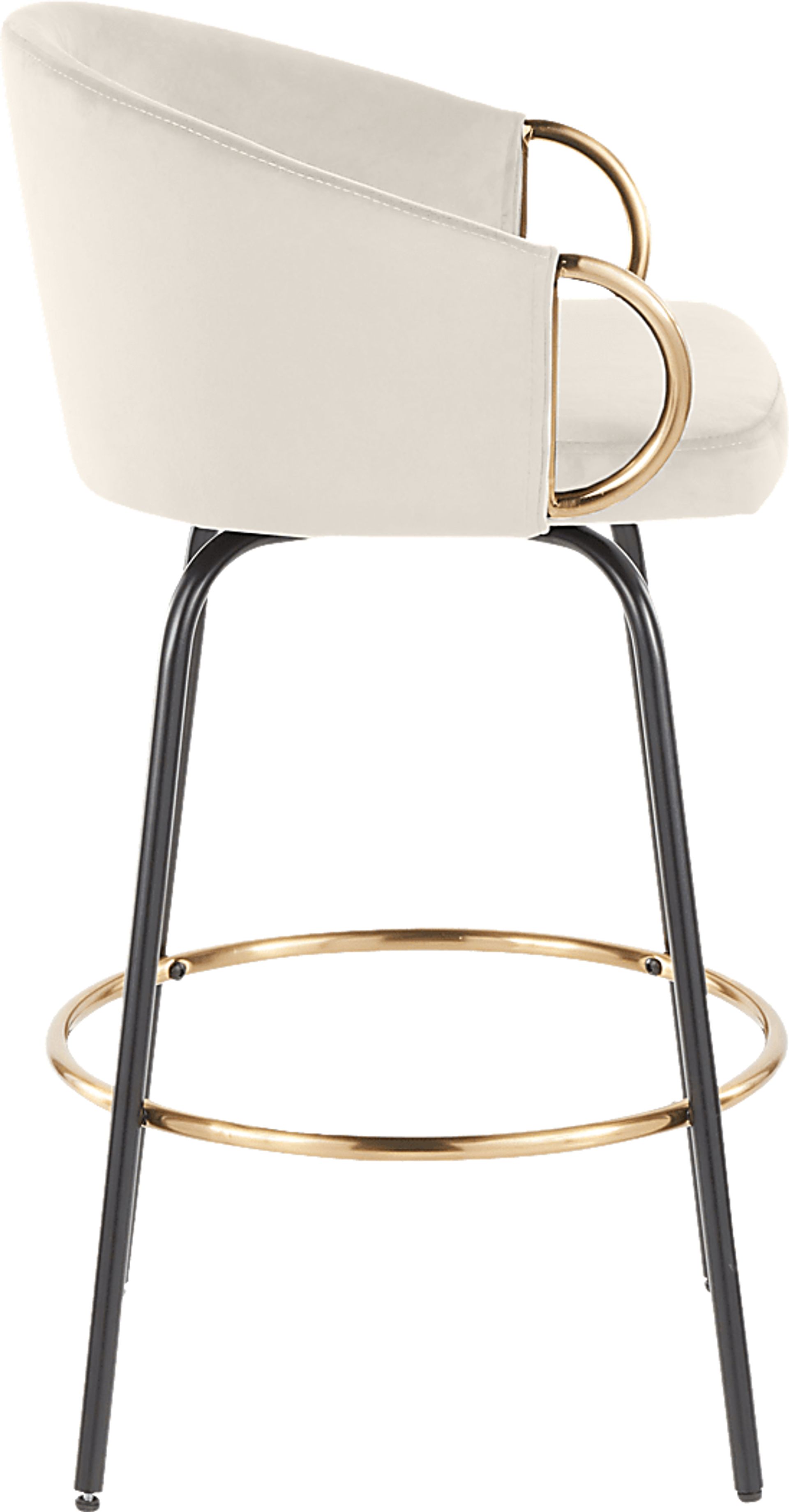 Zaharias Cream Swivel Counter Height Stool, Set of 2 - Image 8