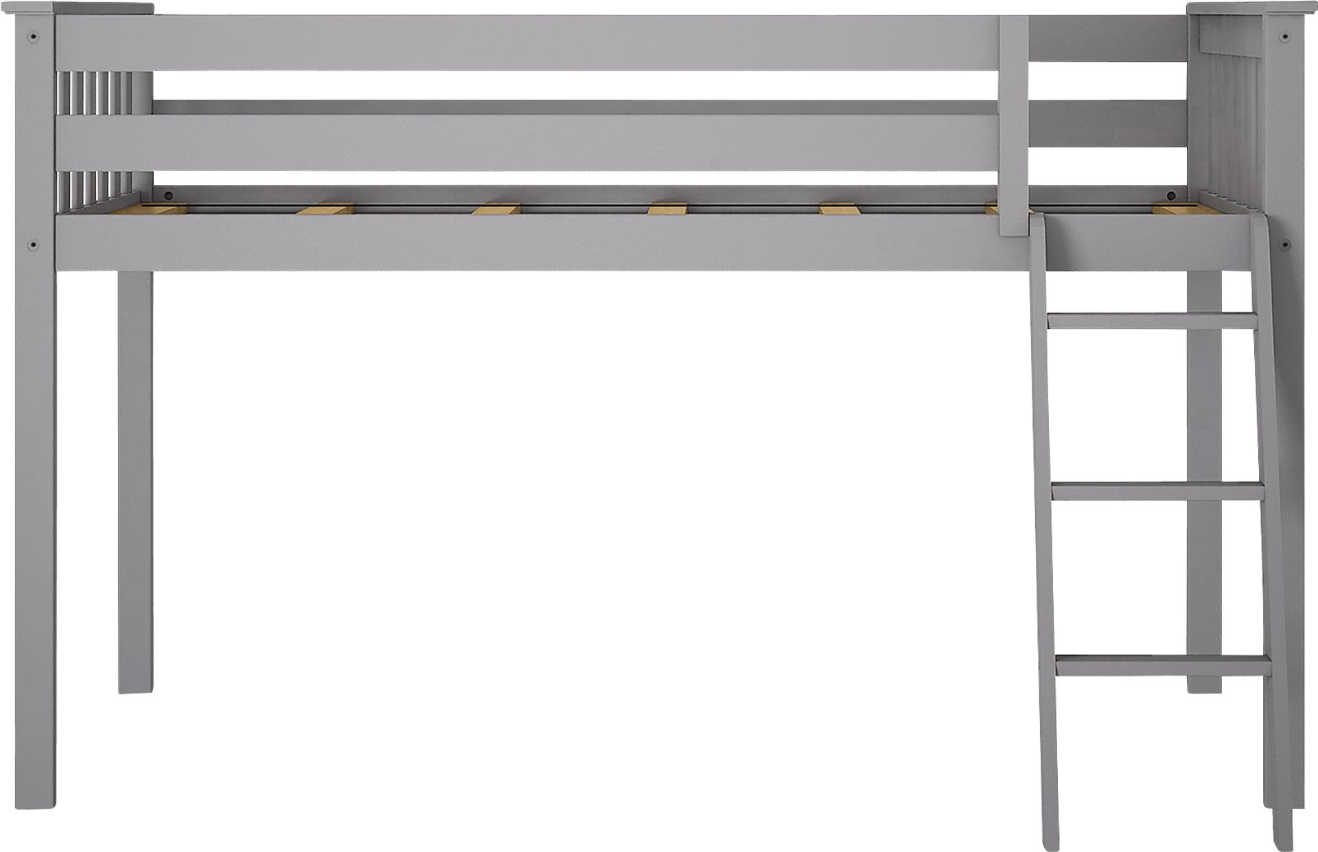 Kids Zahava Gray Twin Low Loft Bed - Image 3