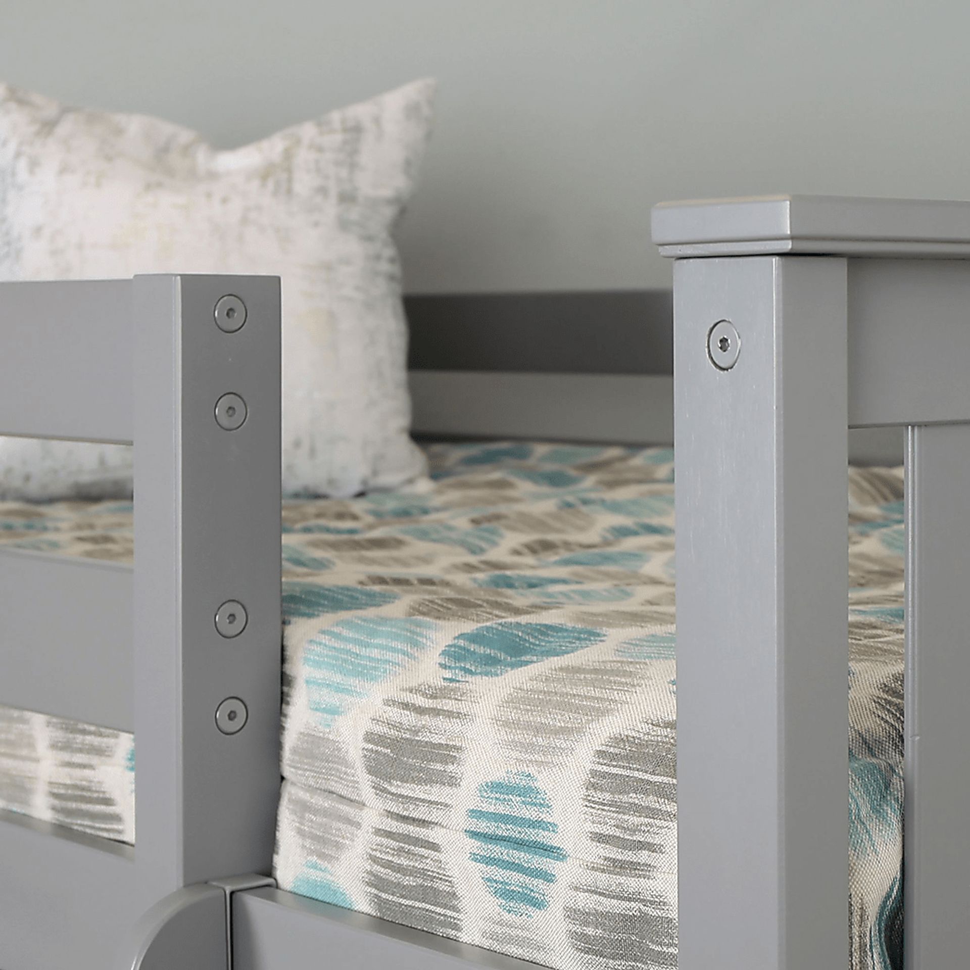 Kids Zahava Gray Twin Low Loft Bed - Image 5