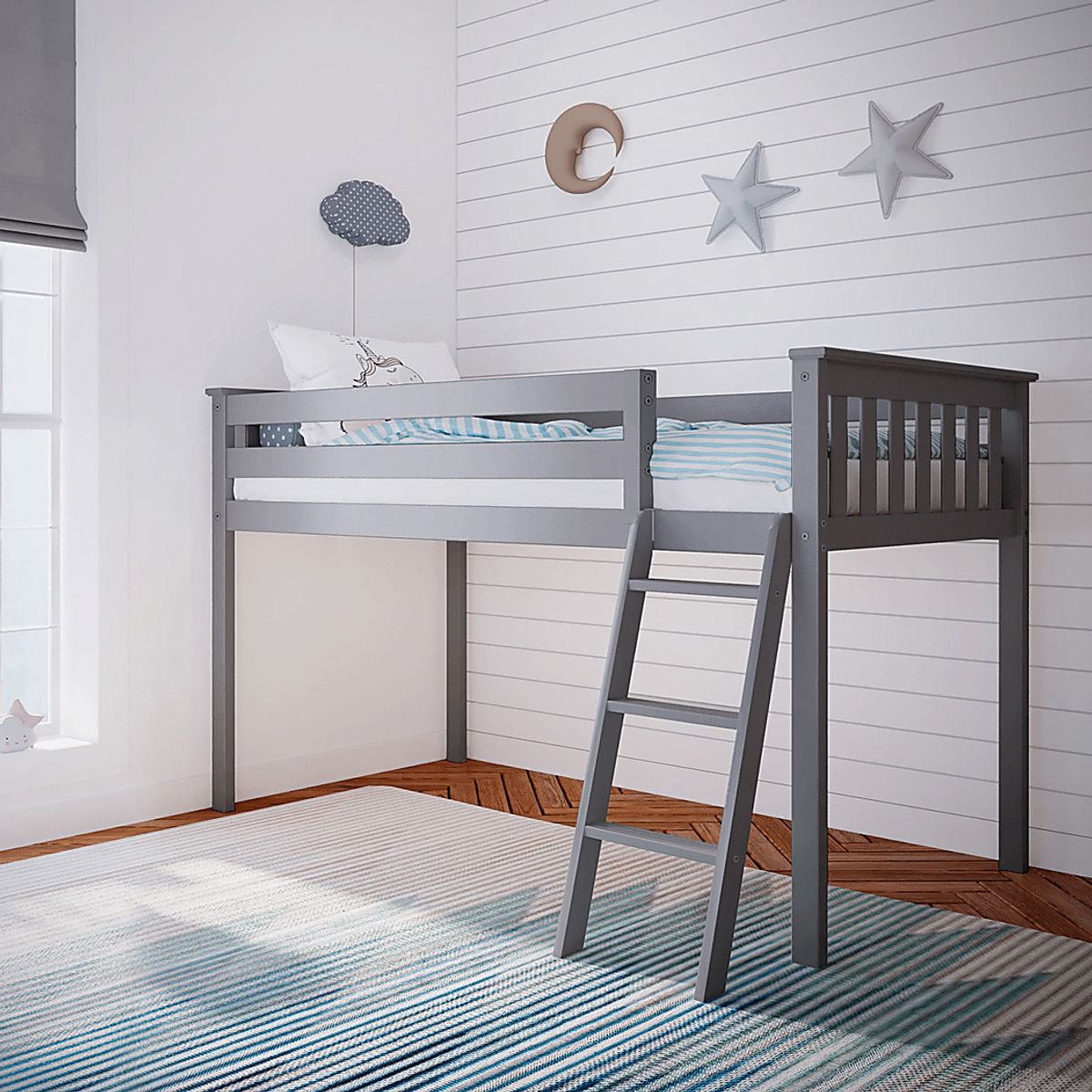 Zahava Gray Loft Bed Rooms to Go