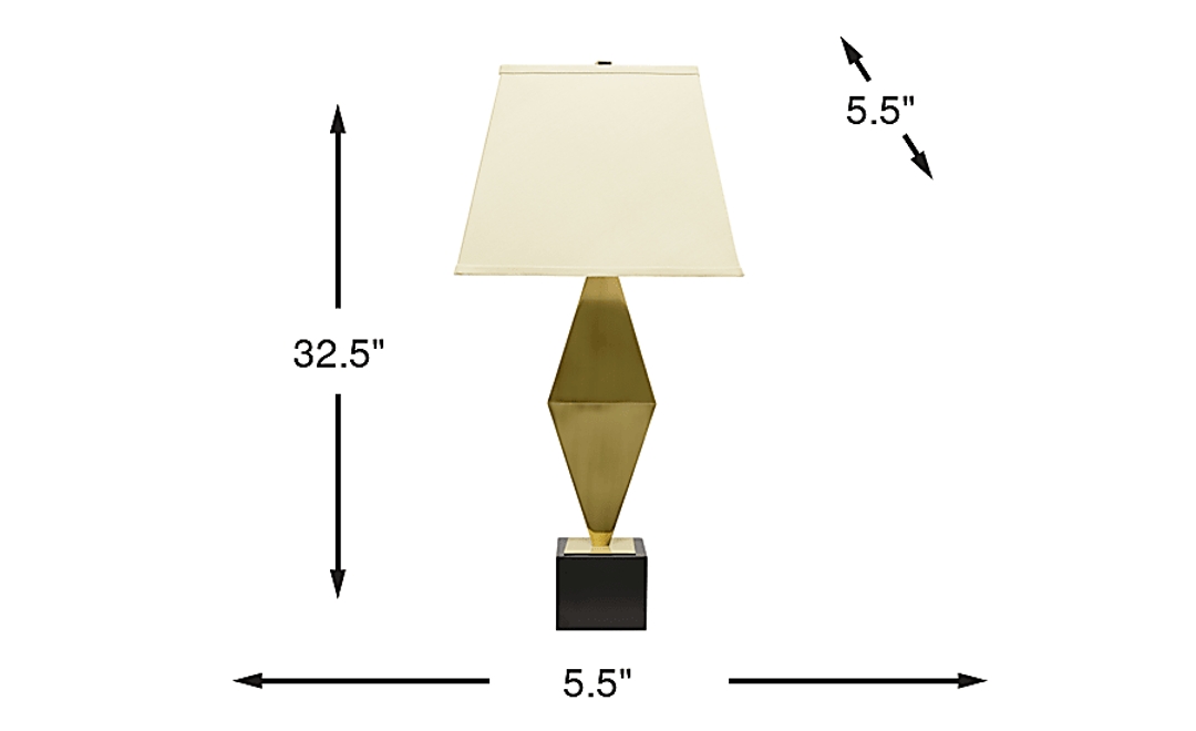 Pyramid Gold Lamp