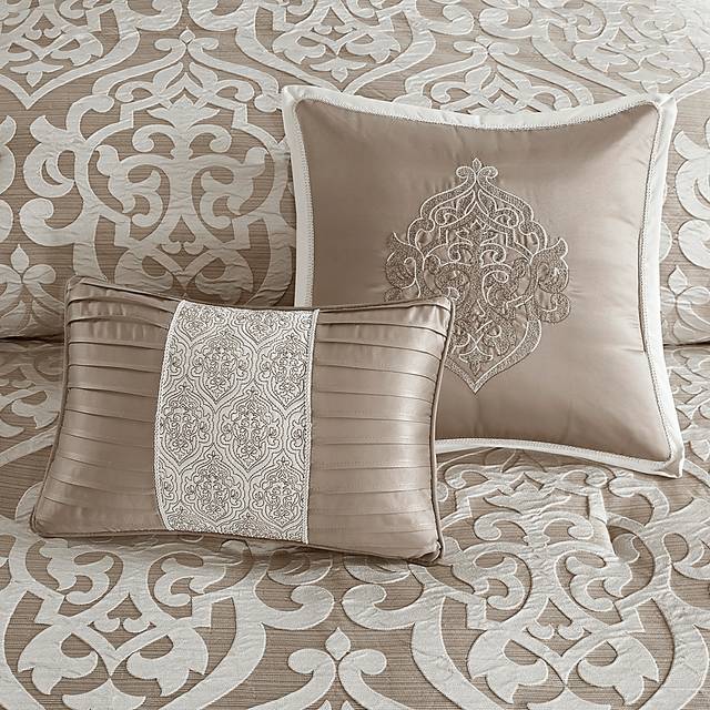 Zaida Tan 8 Pc California King Comforter Set - Thumbnail - Image 10