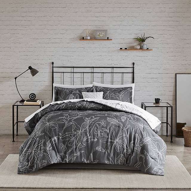 Zaide White 9 Pc Queen Bedding Set - Thumbnail - Image 2