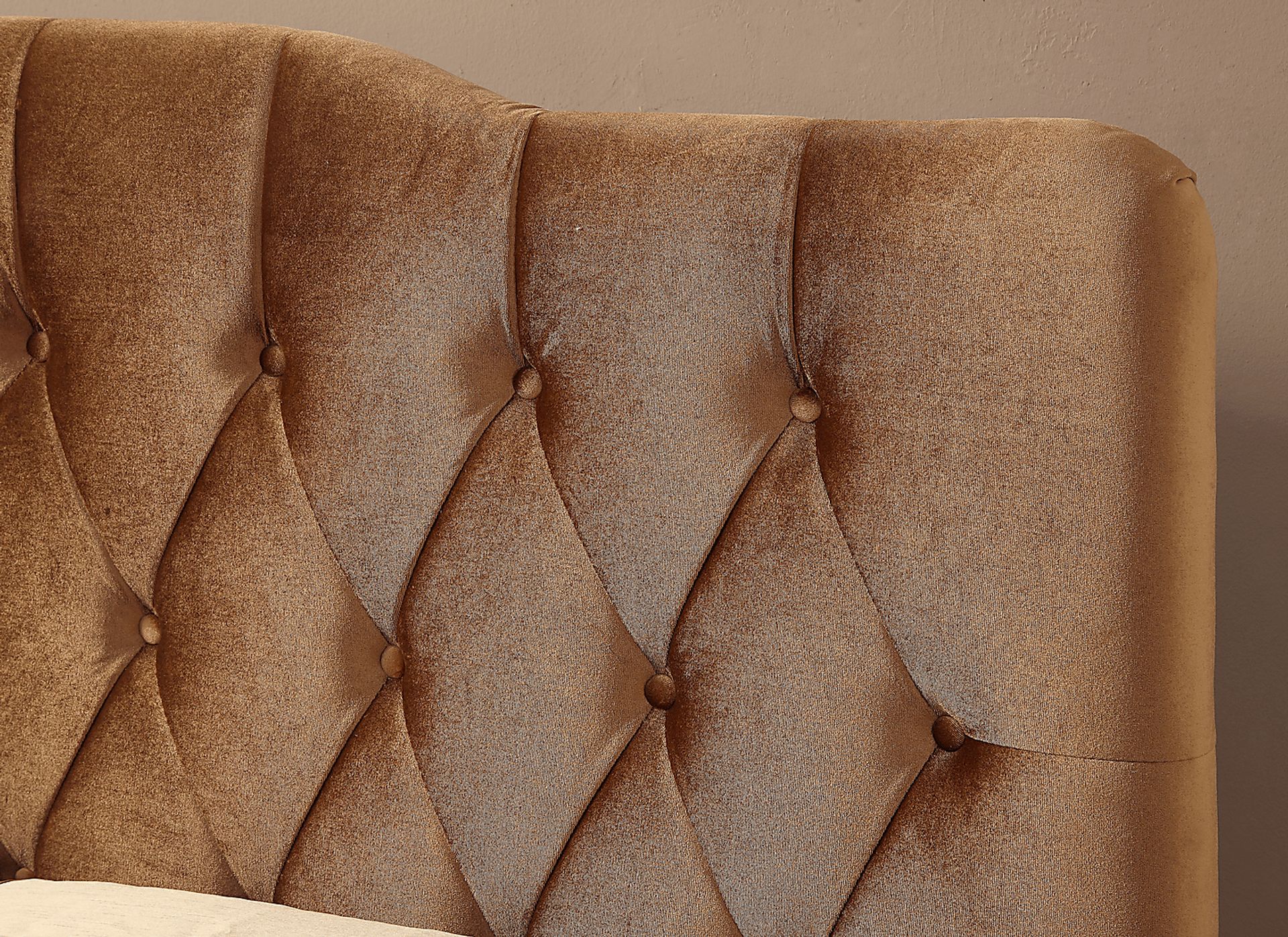 Zailey Bronze King Upholstered Headboard - Image 4