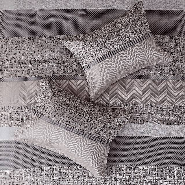 Zair Gray 7 Pc King Comforter Set - Thumbnail - Image 4