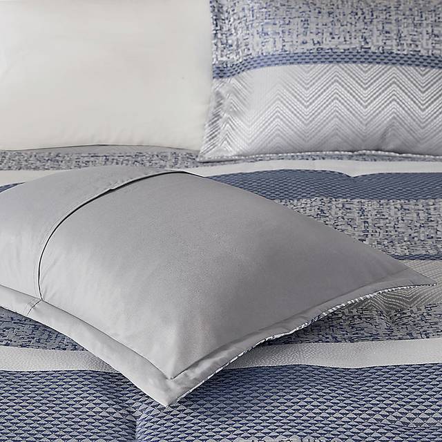 Zaiyah Blue 7 pc King Comforter Set - Thumbnail - Image 7