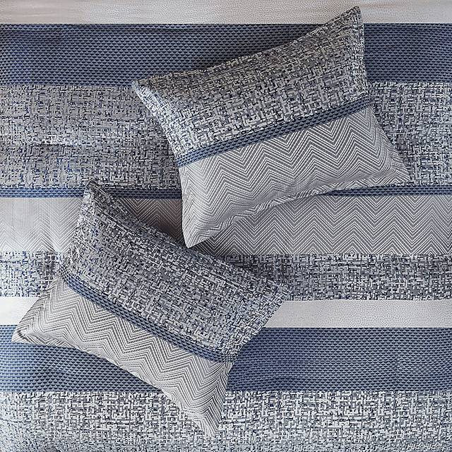 Zaiyah Blue 7 pc King Comforter Set - Thumbnail - Image 9