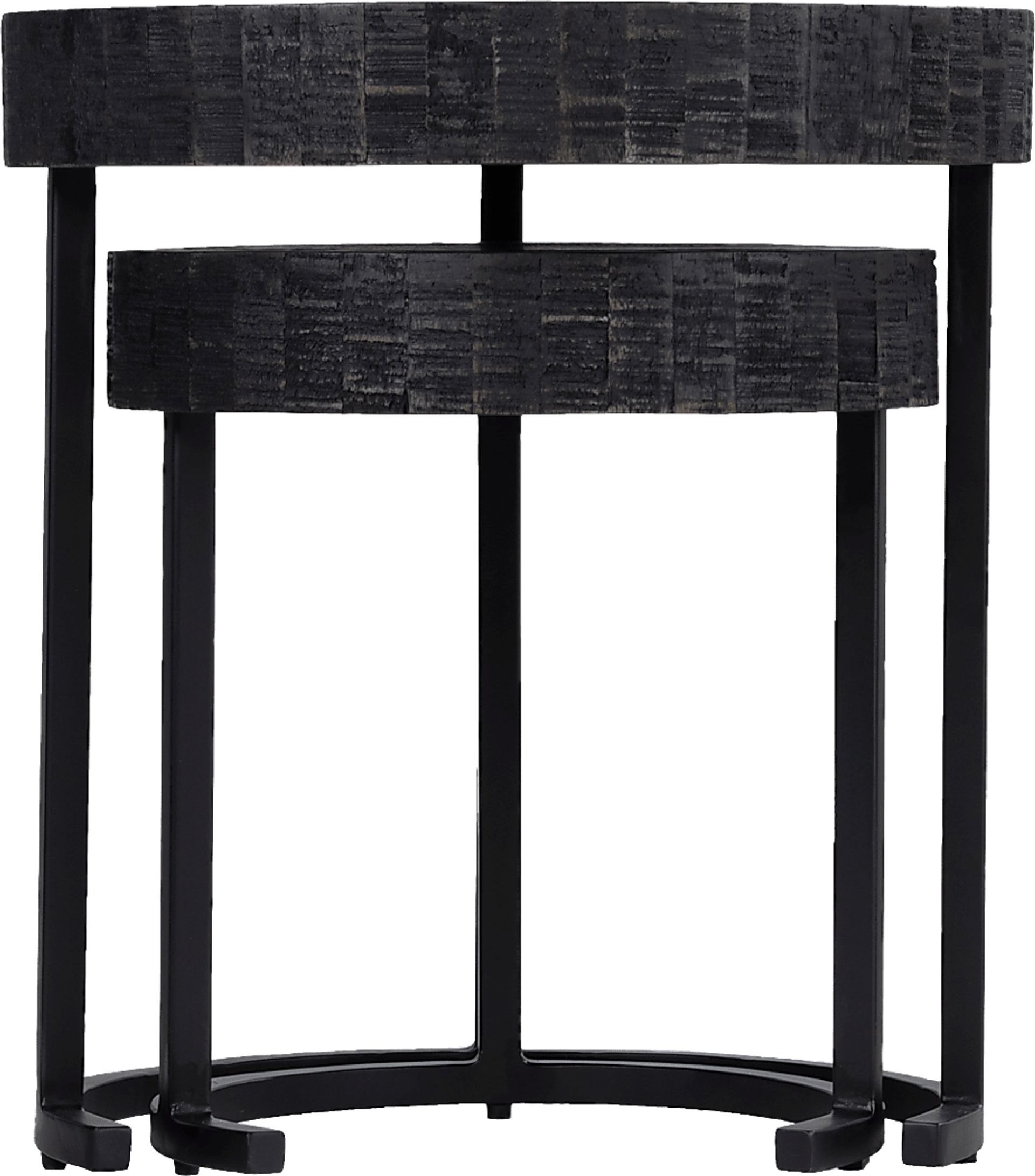 Zaldivar Black Nesting Tables, Set of 2 - Image 3