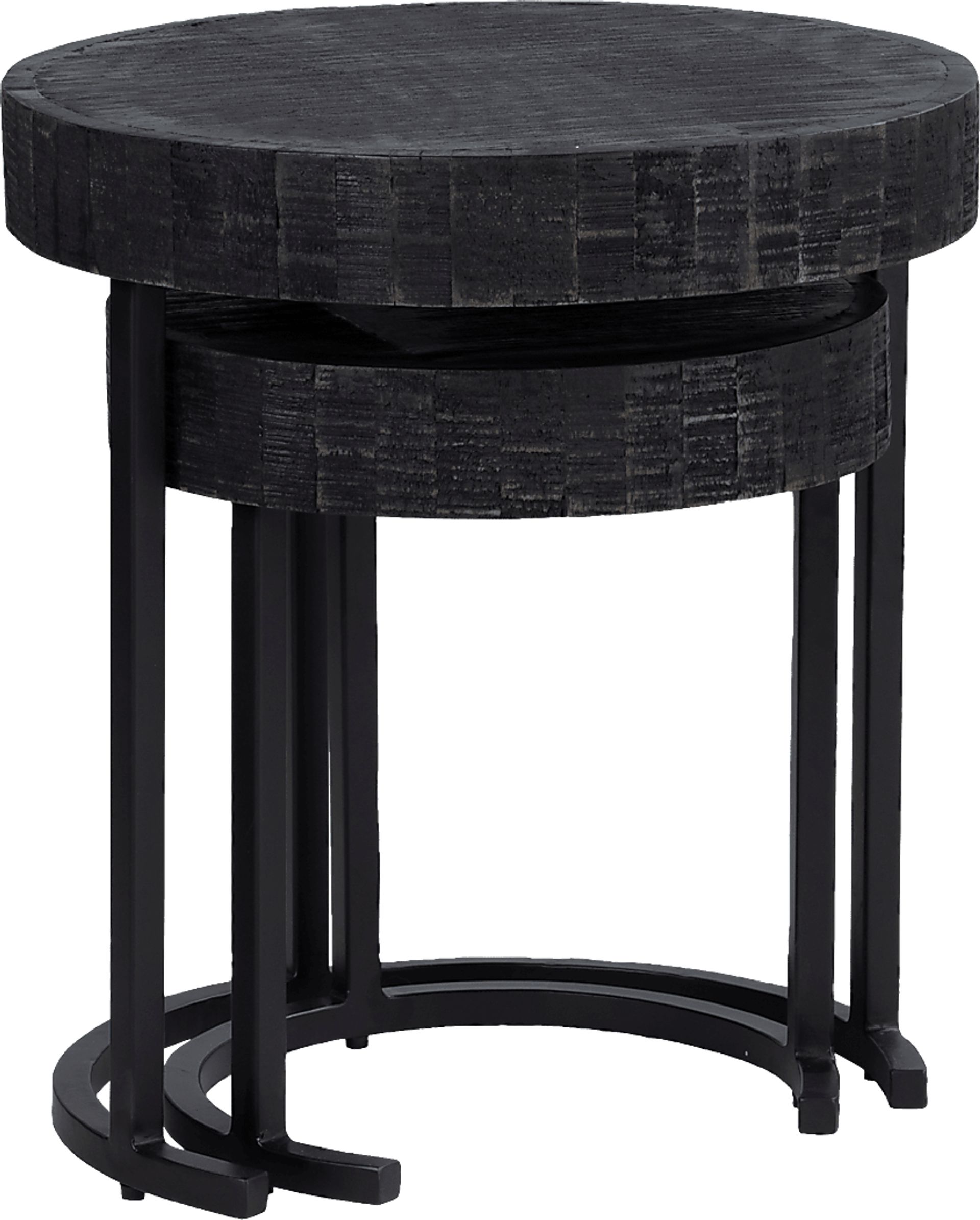 Zaldivar Black Nesting Tables, Set of 2 - Image 1