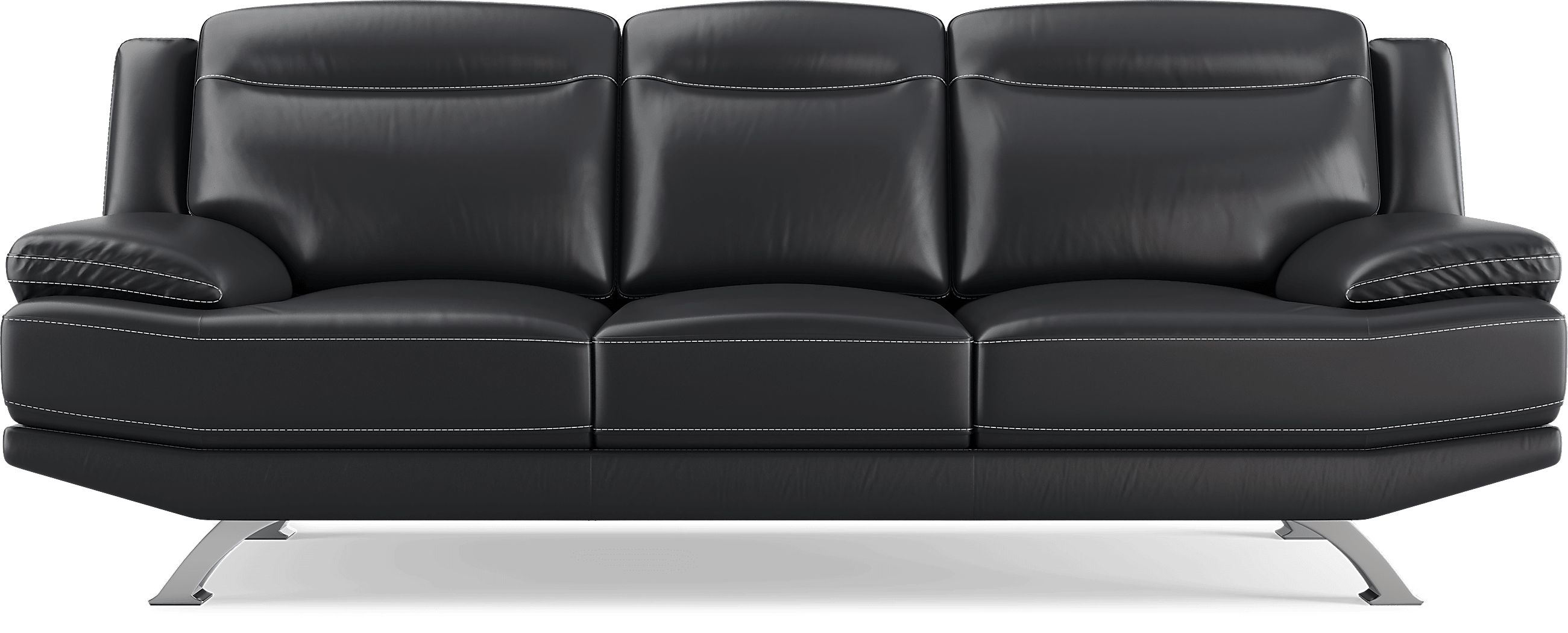 Zamora Black Leather Sofa Rooms to Go