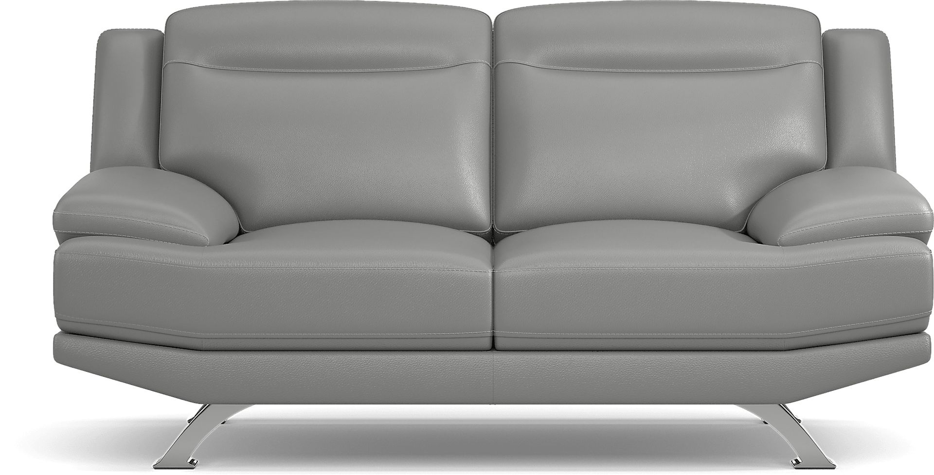 Zamora Gray Leather 3 Pc Living Room - Image 6