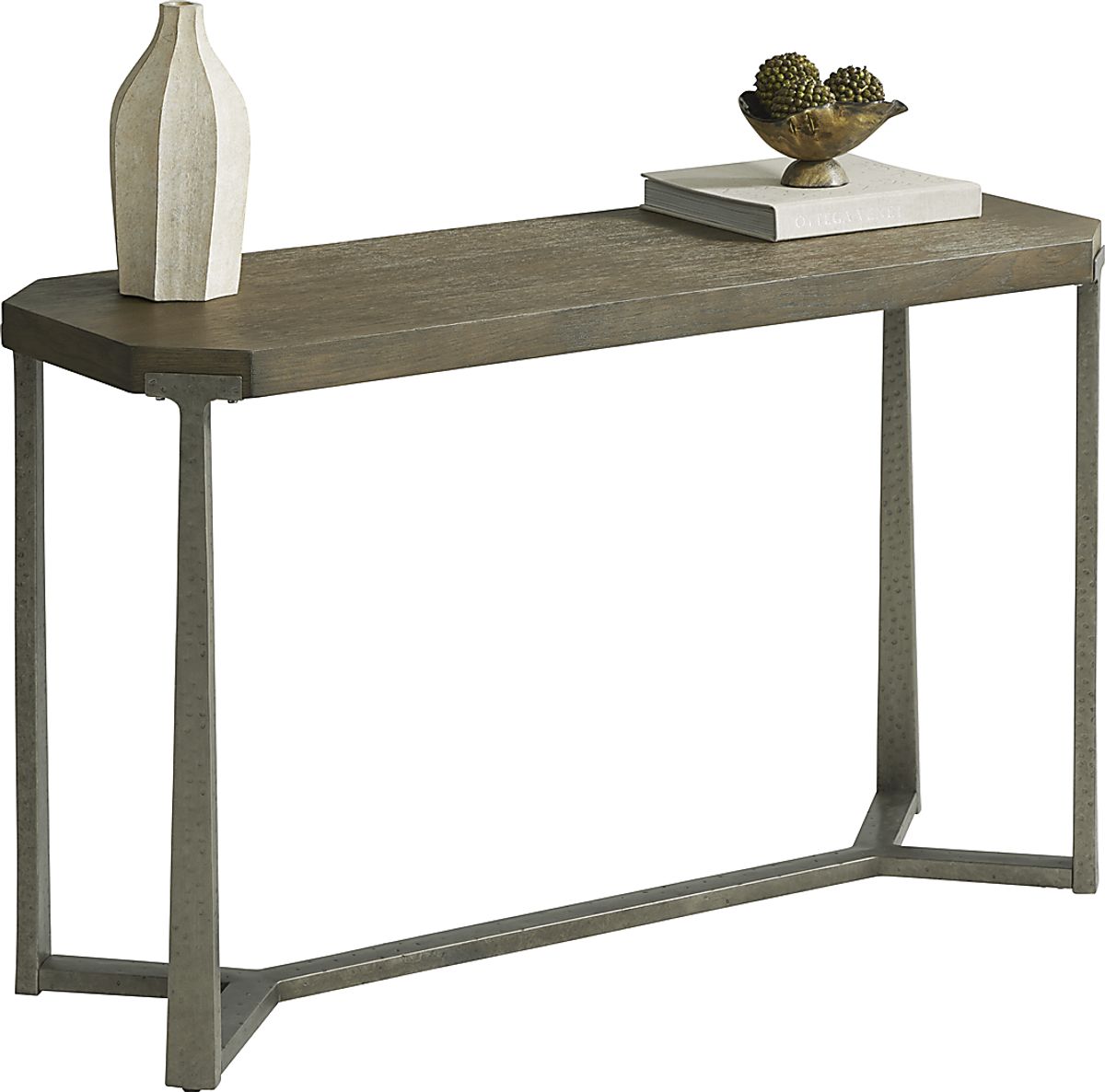 Zandra Gray Metal,Wood Sofa Table | Rooms to Go